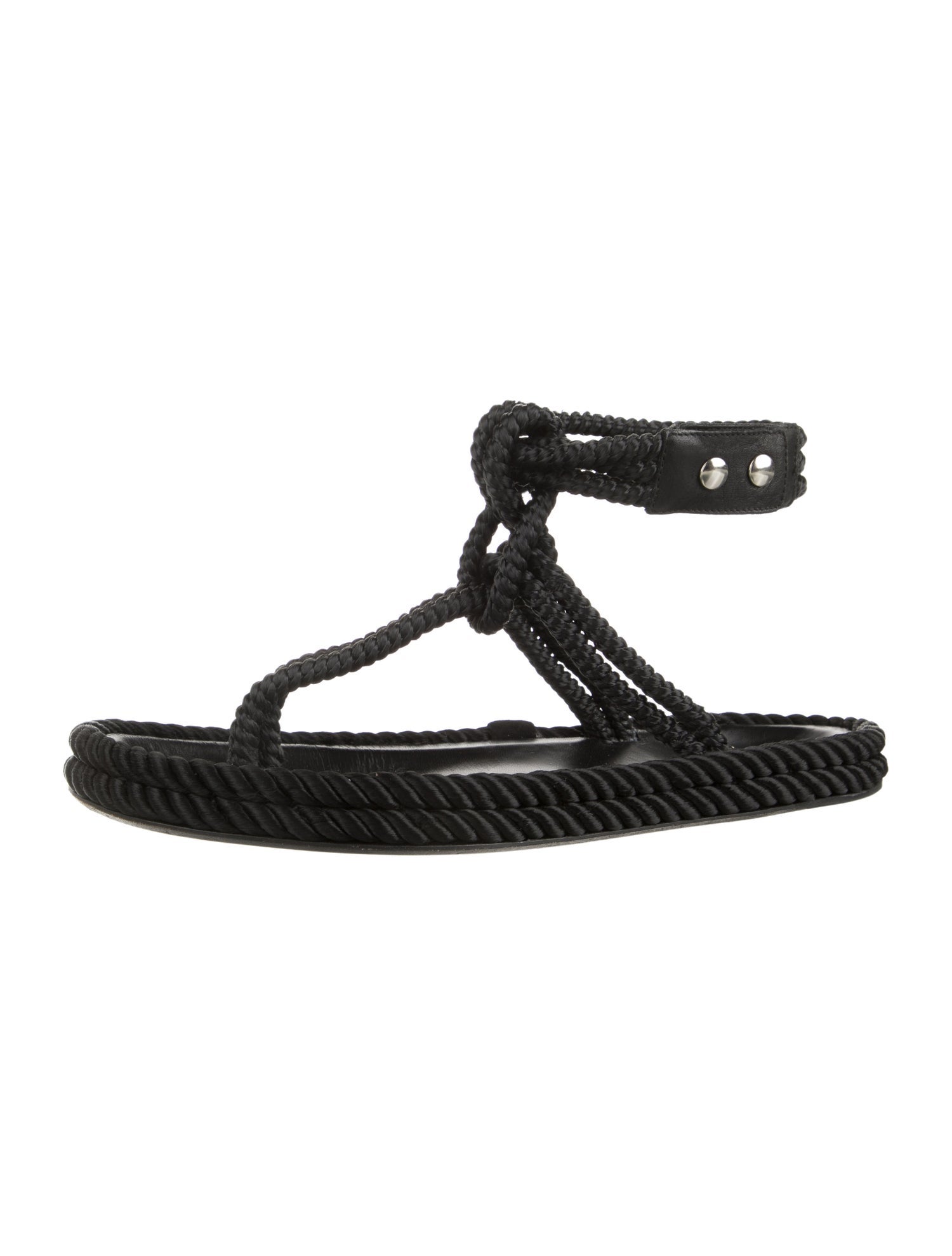 Isabel Marant Braided Accents T-Strap Sandals