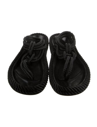 Isabel Marant Braided Accents T-Strap Sandals