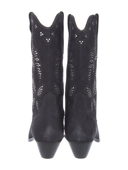 Isabel Marant Suede Embroidered Accent Western Boots