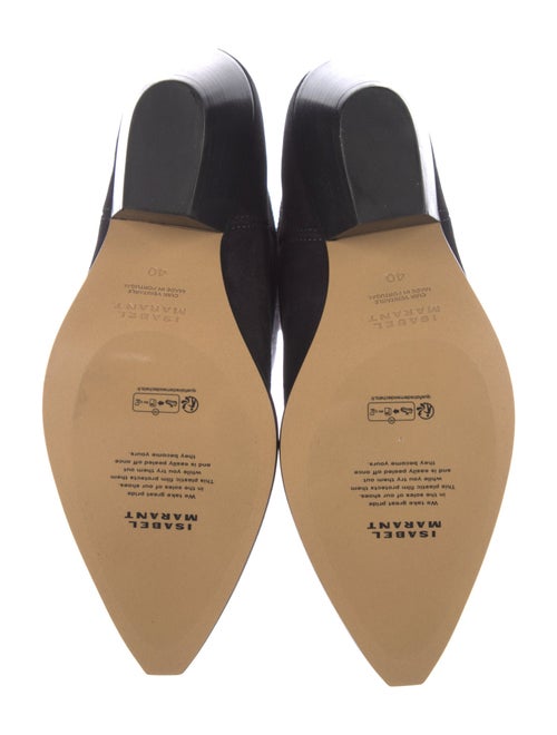 Isabel Marant Suede Embroidered Accent Western Boots