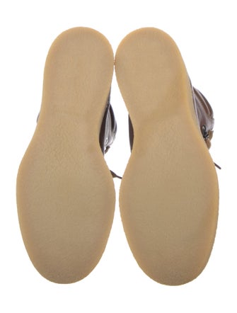 Isabel Marant Leather Colorblock Pattern Lace-Up Boots