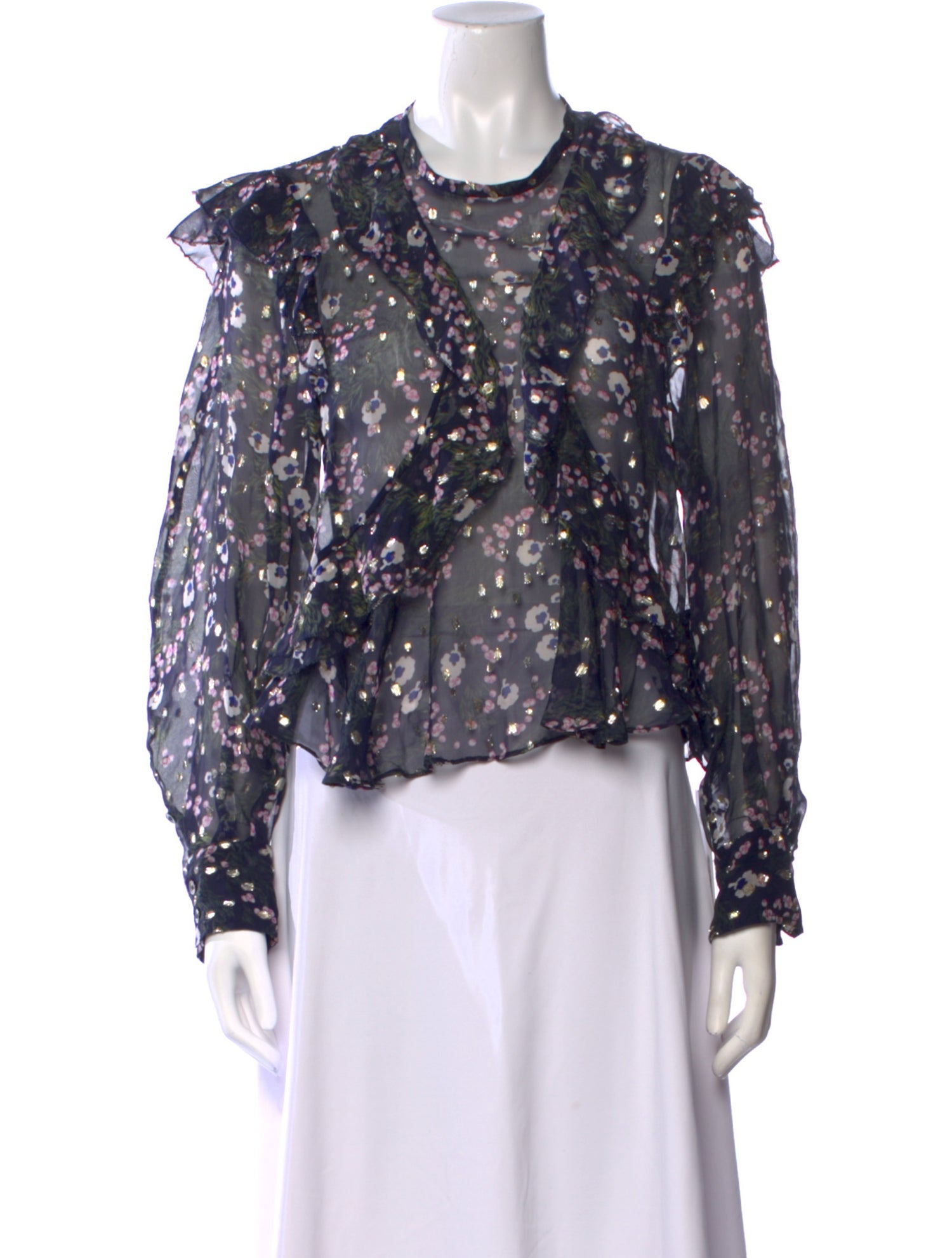 Isabel Marant Silk Floral Print Blouse