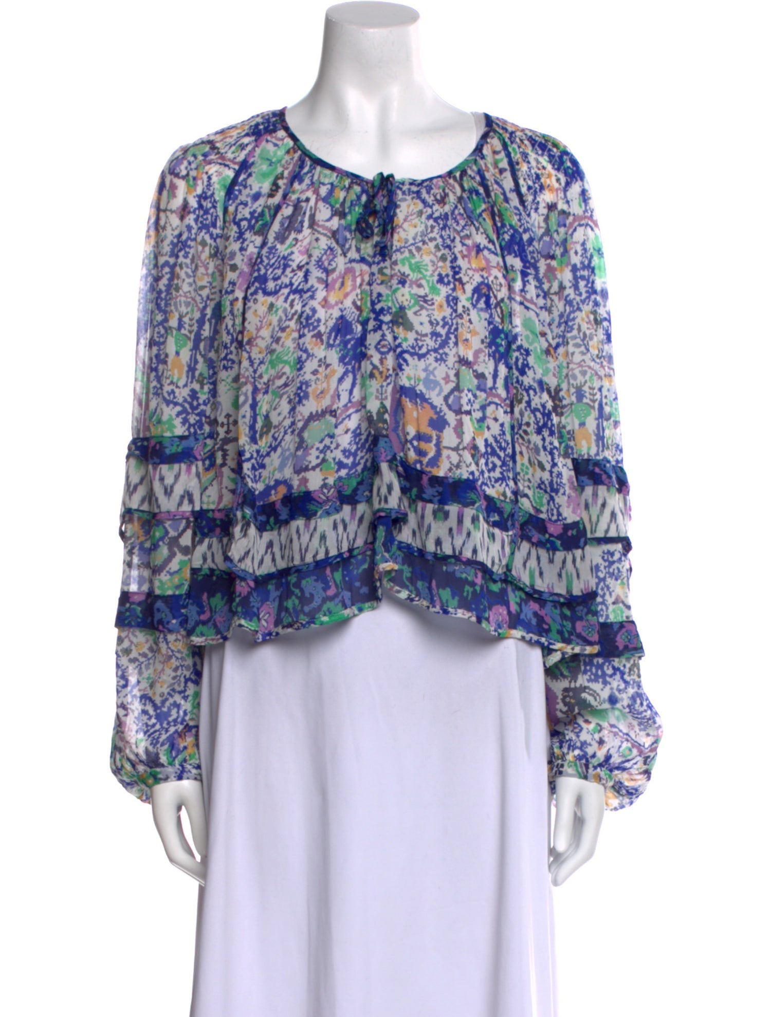 Isabel Marant Floral Print Scoop Neck Blouse