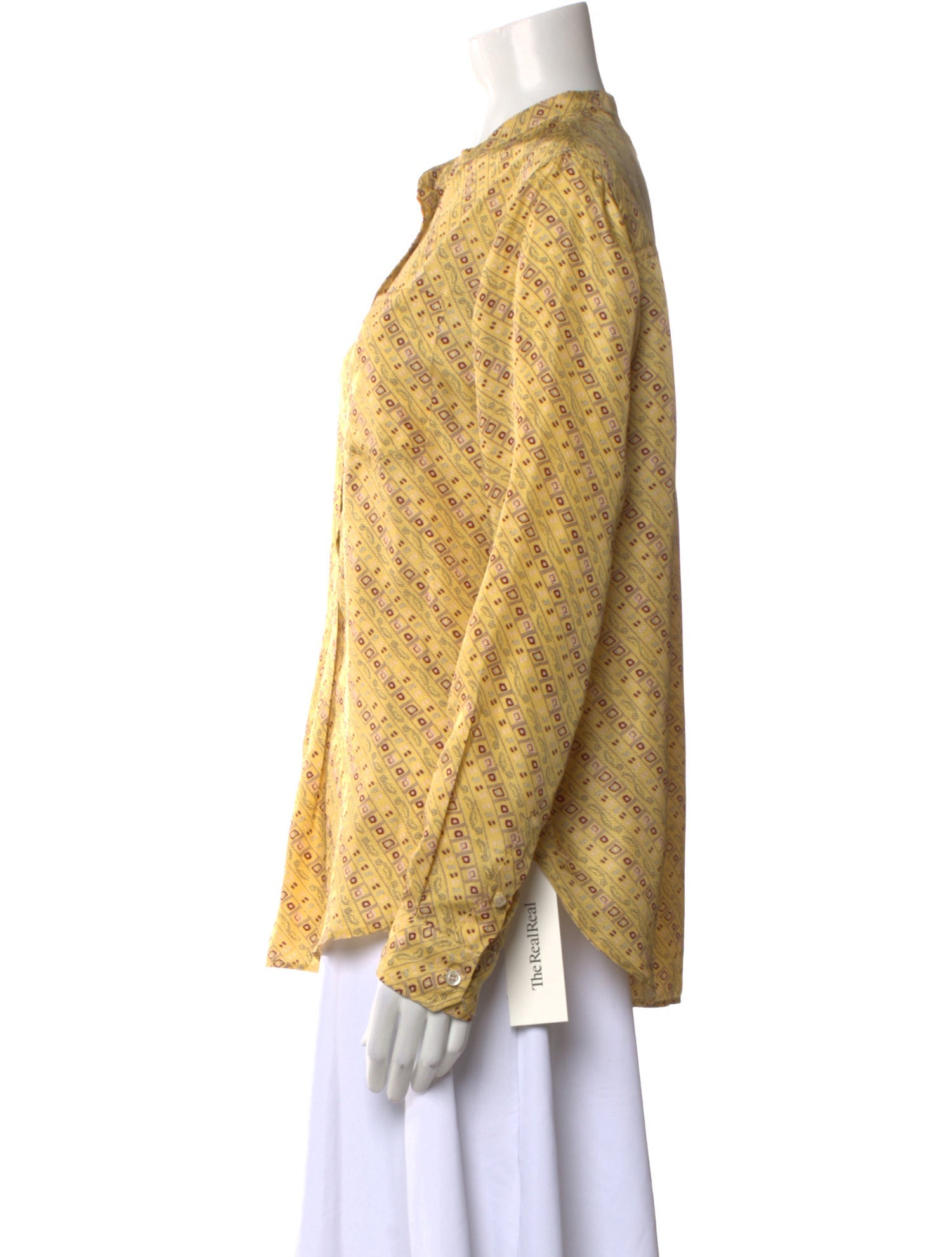 Isabel Marant Silk Printed Button-Up Top