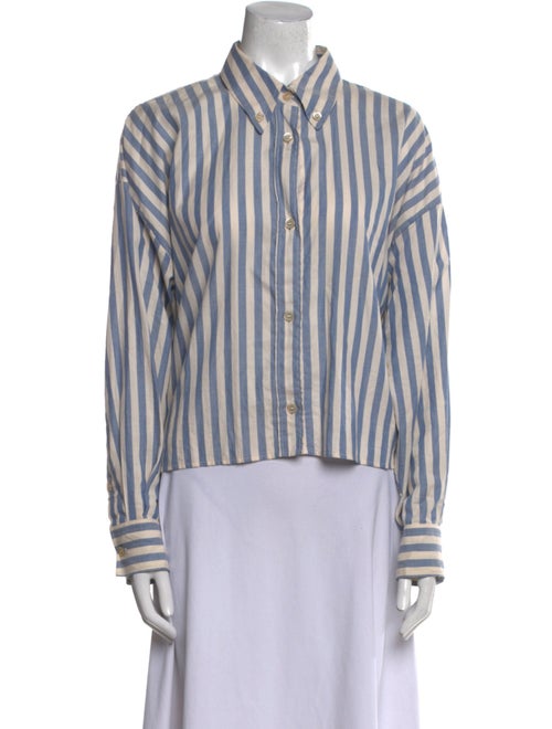 Isabel Marant Striped Long Sleeve Button-Up Top