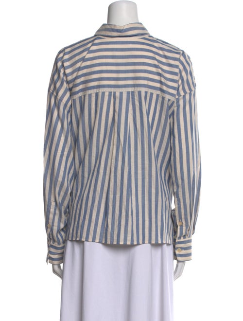 Isabel Marant Striped Long Sleeve Button-Up Top
