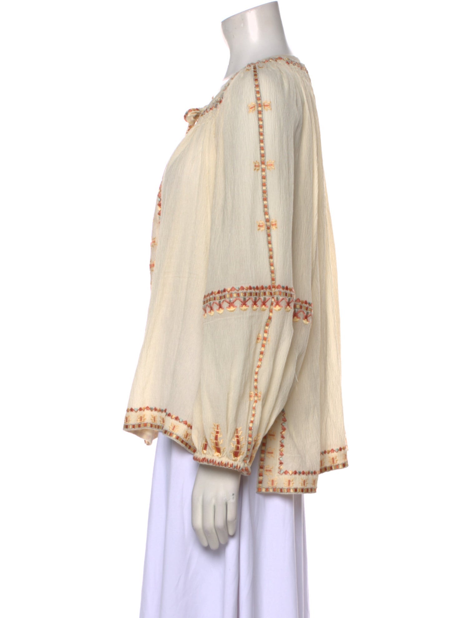 Isabel Marant Scoop Neck Long Sleeve Blouse