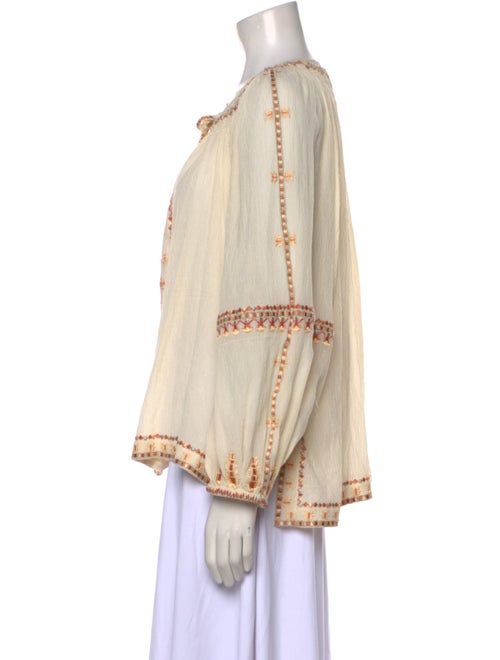 Isabel Marant Scoop Neck Long Sleeve Blouse