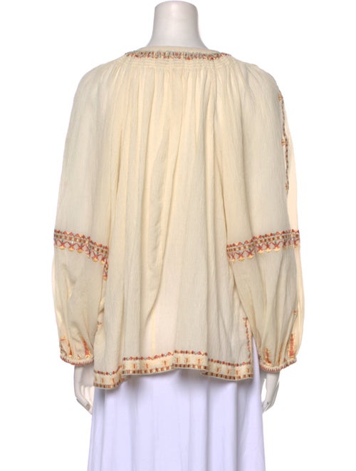 Isabel Marant Scoop Neck Long Sleeve Blouse