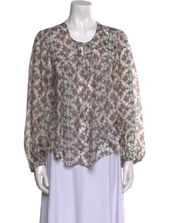 Isabel Marant Silk Floral Print Blouse