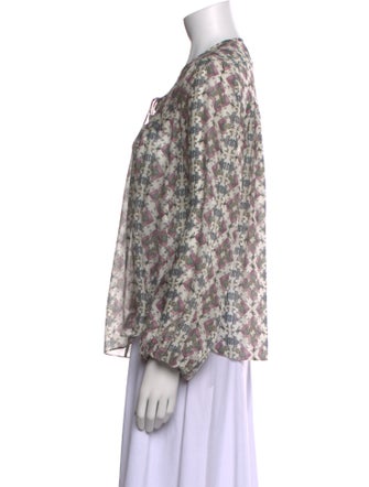Isabel Marant Silk Floral Print Blouse