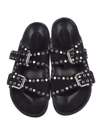 Isabel Marant Suede Printed Slides