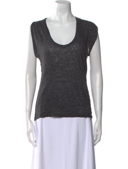Isabel Marant Linen Scoop Neck Top