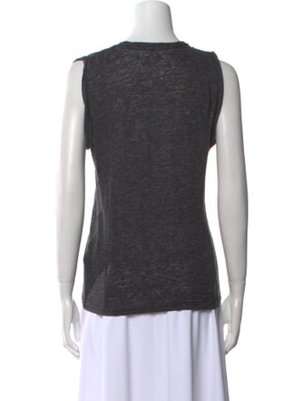 Isabel Marant Linen Scoop Neck Top