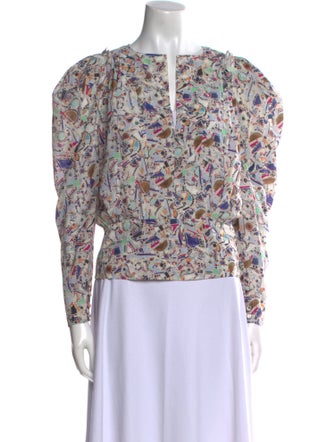 Isabel Marant Silk Floral Print Blouse