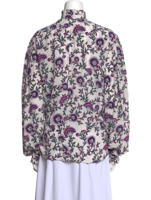 Isabel Marant Silk Floral Print Button-Up Top