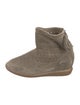 Isabel Marant Suede Tassel Accents Wedge Sneakers