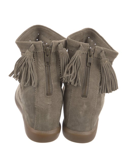 Isabel Marant Suede Tassel Accents Wedge Sneakers