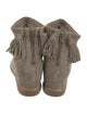 Isabel Marant Suede Tassel Accents Wedge Sneakers