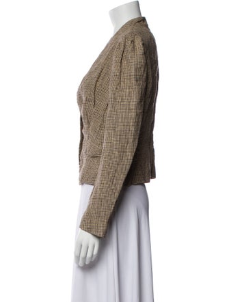 Isabel Marant Linen Plaid Print Blazer