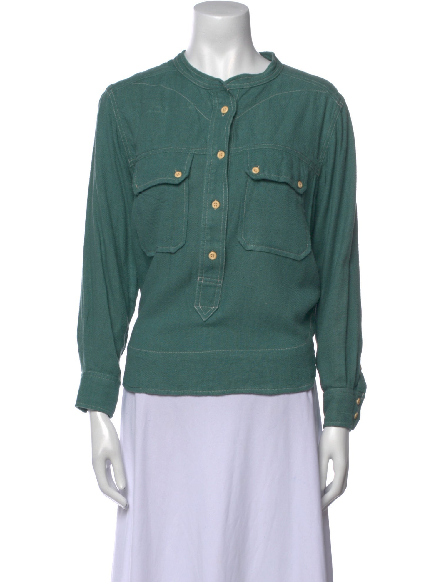 Isabel Marant Mock Neck Long Sleeve Sweatshirt