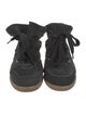 Isabel Marant Suede Colorblock Pattern Wedge Sneakers