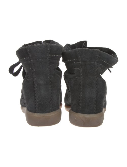 Isabel Marant Suede Colorblock Pattern Wedge Sneakers