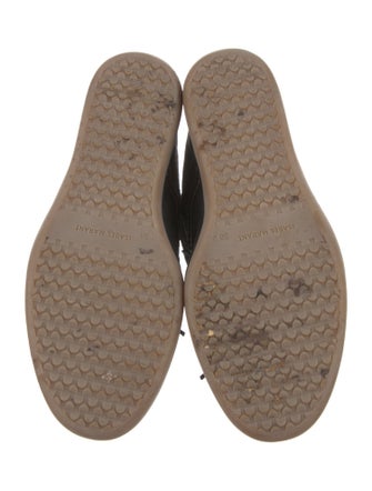 Isabel Marant Suede Colorblock Pattern Wedge Sneakers