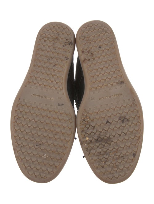 Isabel Marant Suede Colorblock Pattern Wedge Sneakers