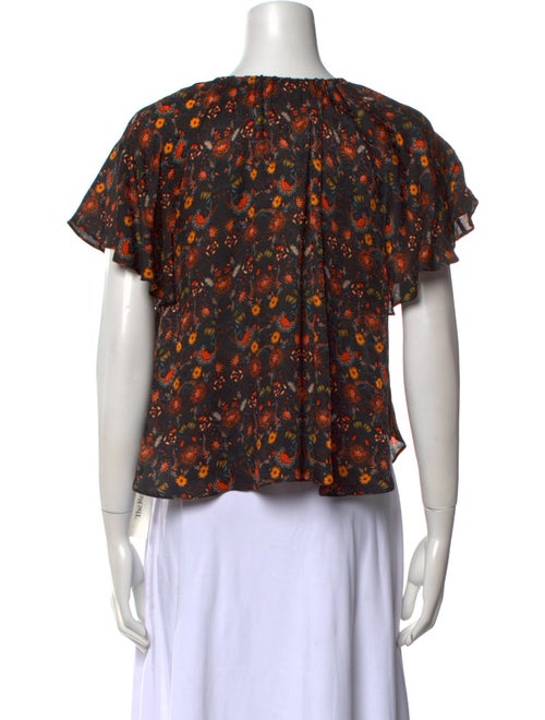 Isabel Marant Floral Print V-Neck Blouse