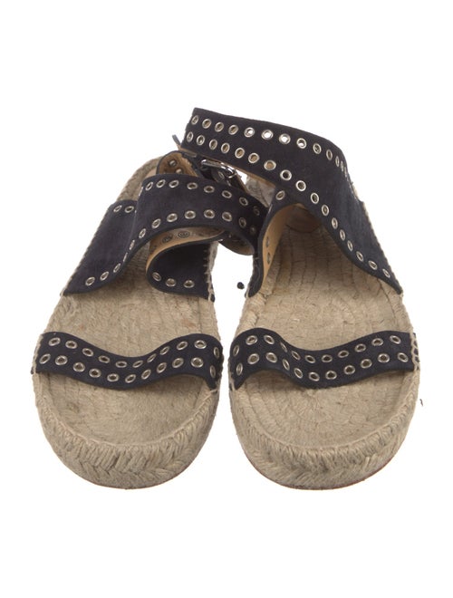 Isabel Marant Suede Colorblock Pattern Espadrilles