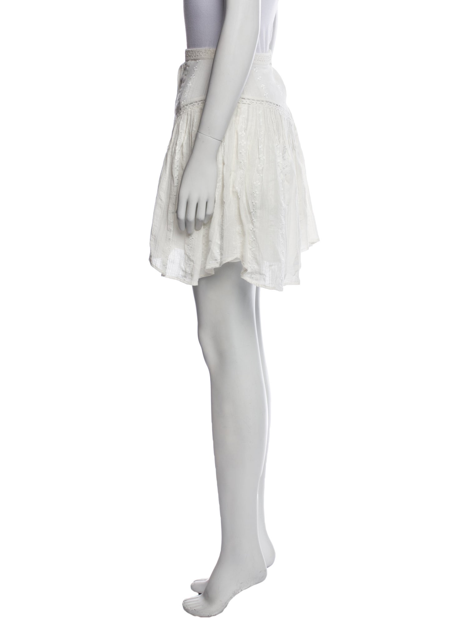 Isabel Marant Embroidered Accent Mini Skirt