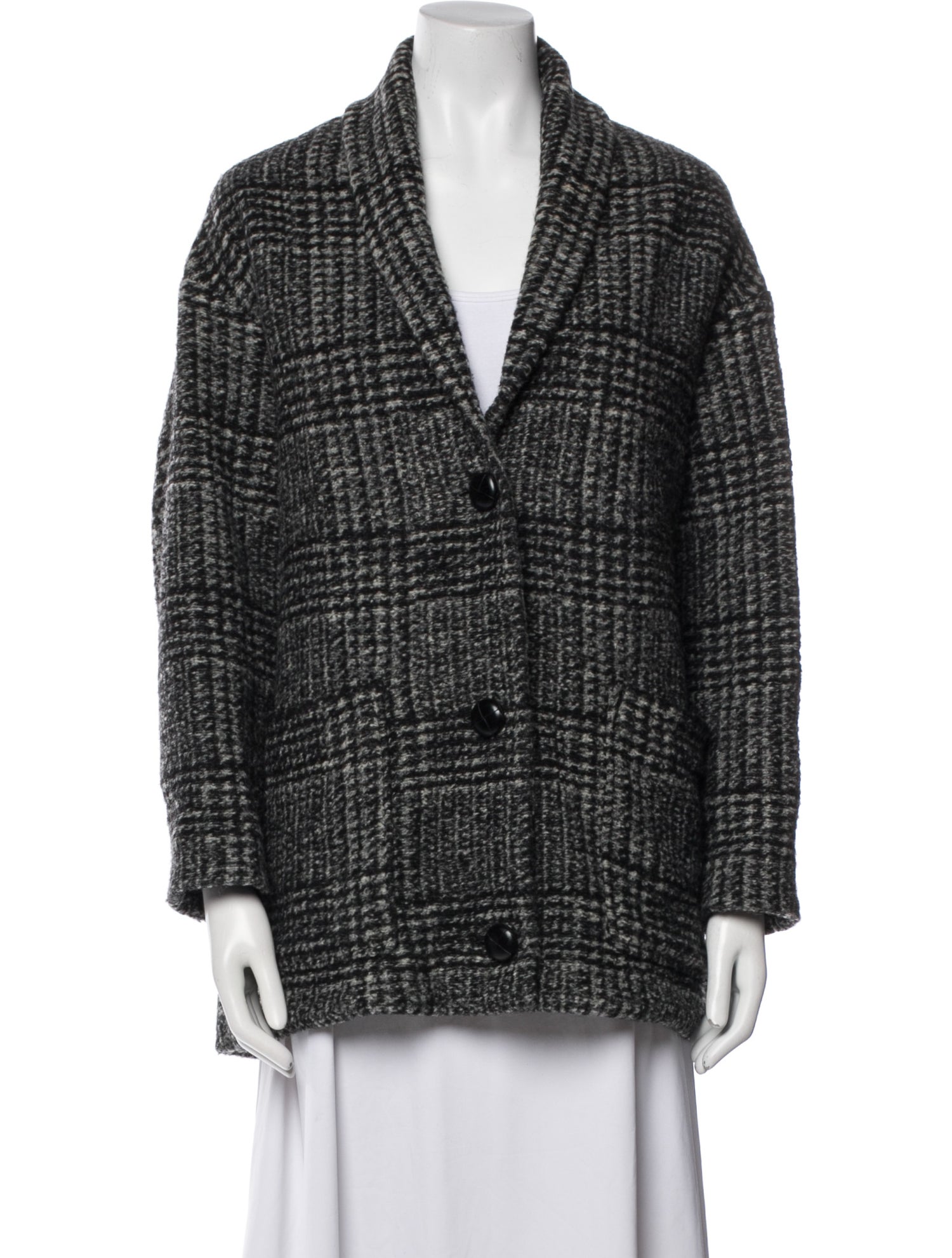 Étoile Isabel Marant Wool Houndstooth Print Blazer