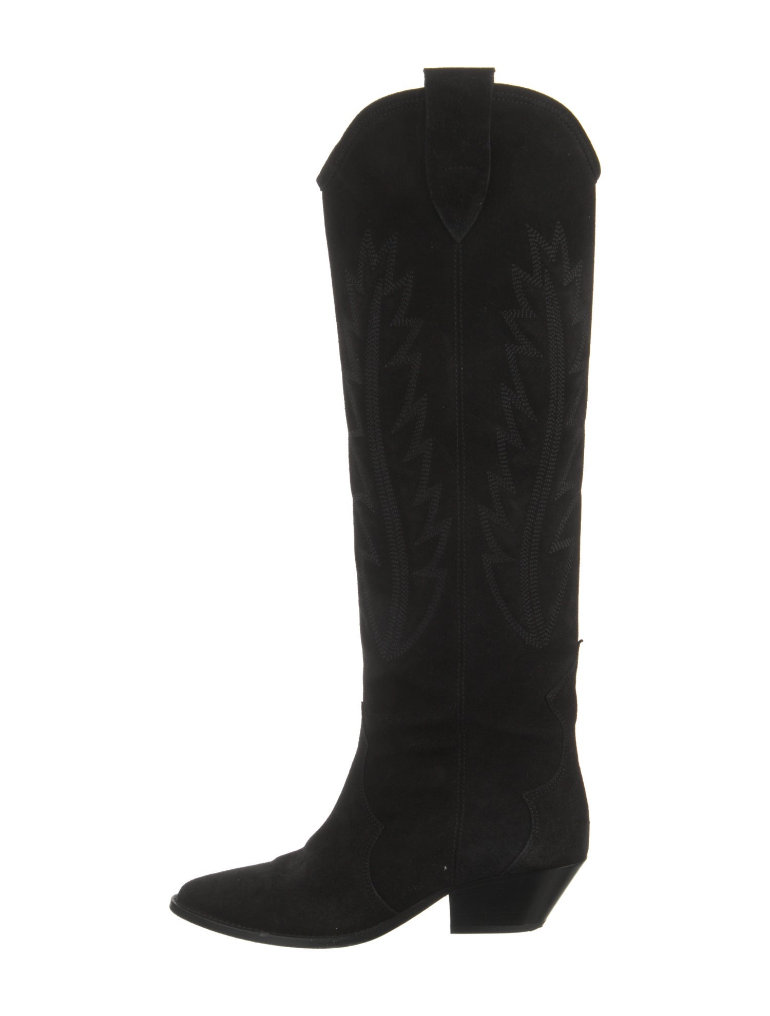 Isabel Marant Suede Embroidered Accent Riding Boots