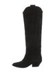 Isabel Marant Suede Embroidered Accent Riding Boots