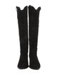 Isabel Marant Suede Embroidered Accent Riding Boots