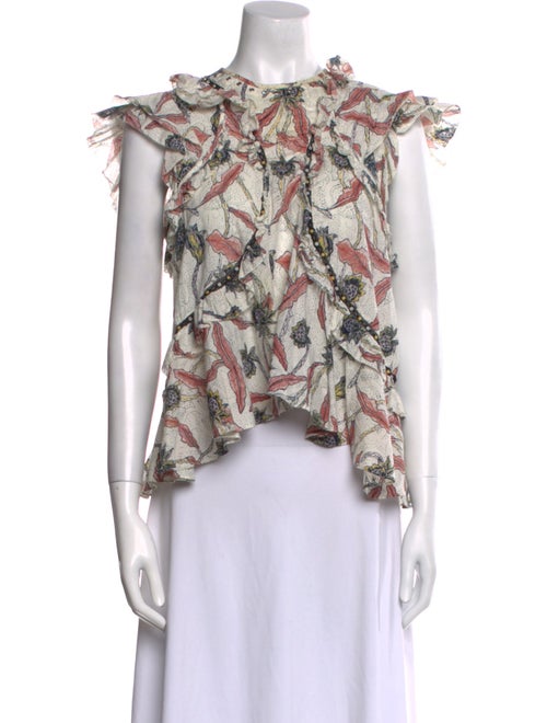 Isabel Marant Floral Print Crew Neck Blouse