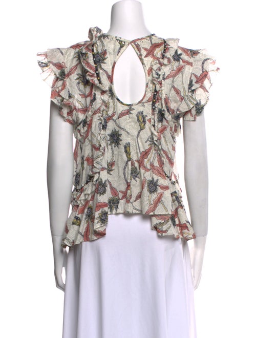 Isabel Marant Floral Print Crew Neck Blouse