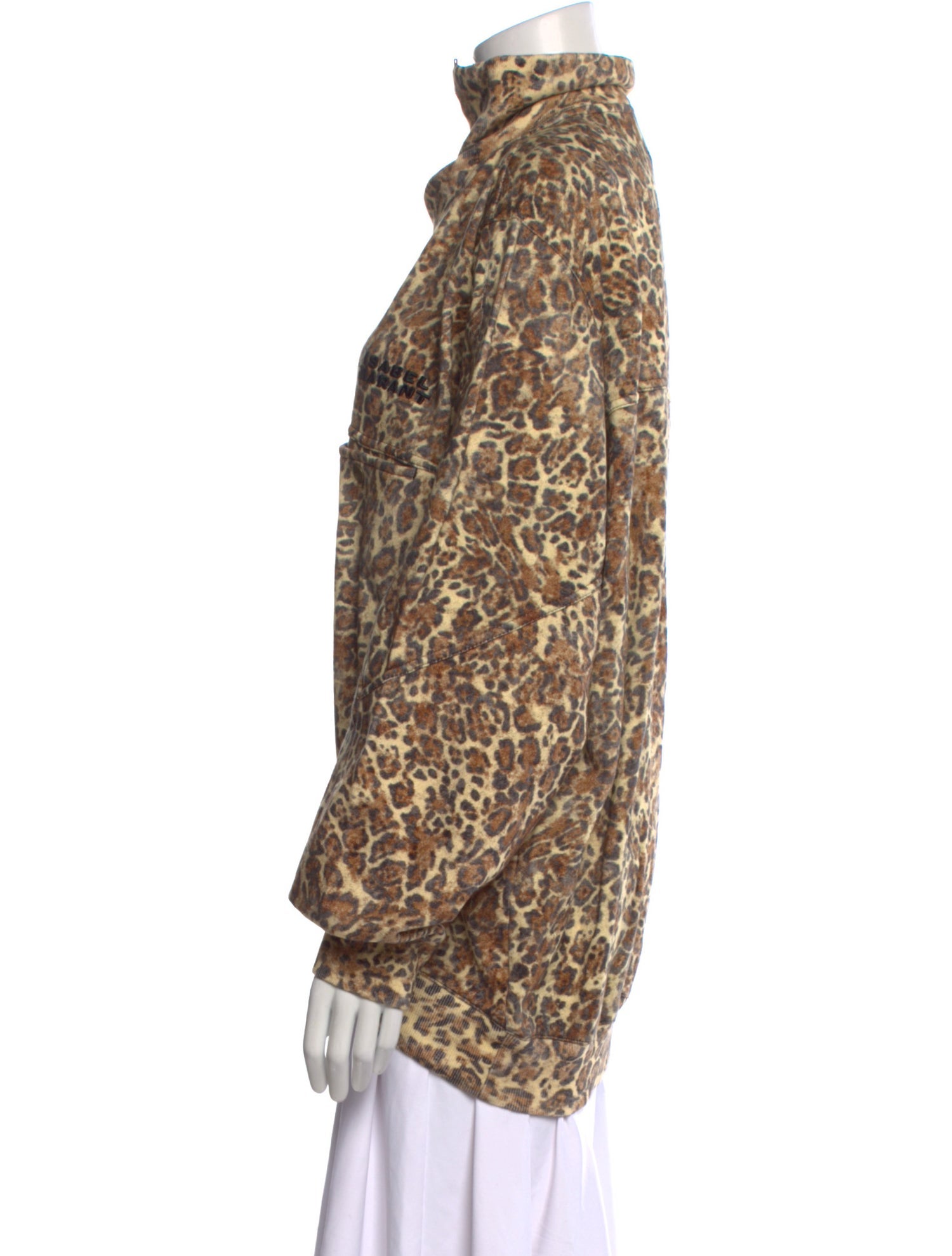Isabel Marant Animal Print Mock Neck Sweatshirt w/ Tags