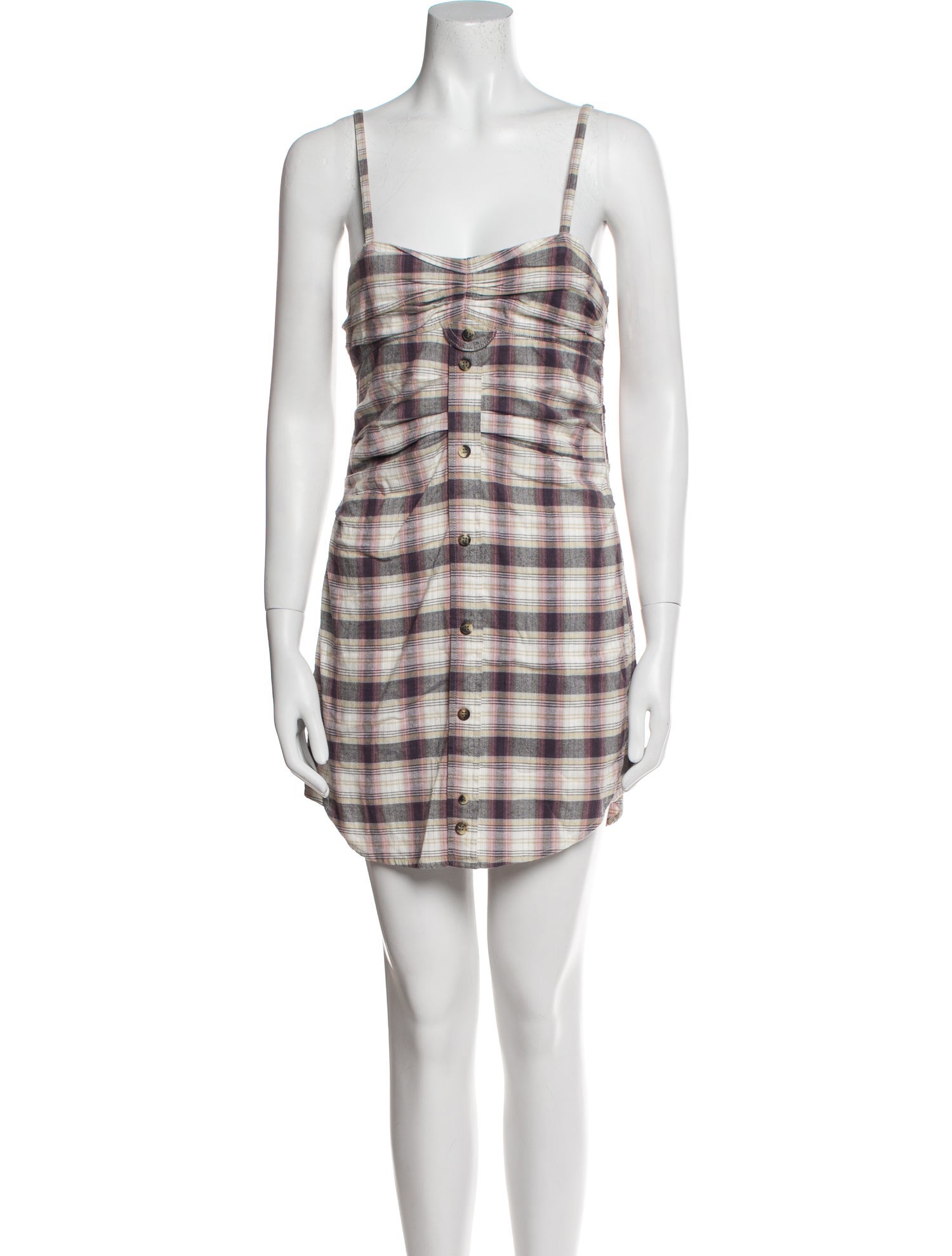 Étoile Isabel Marant Plaid Print Mini Dress