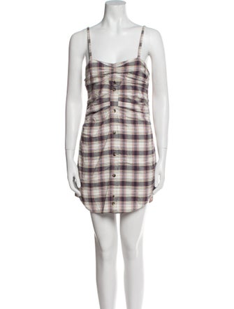Étoile Isabel Marant Plaid Print Mini Dress