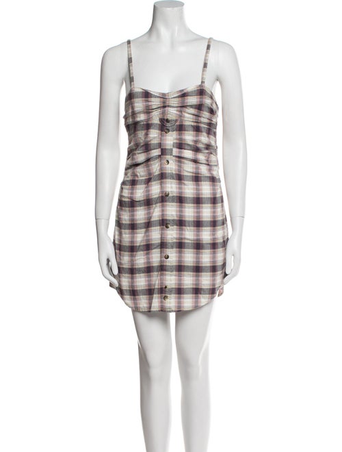 Étoile Isabel Marant Plaid Print Mini Dress