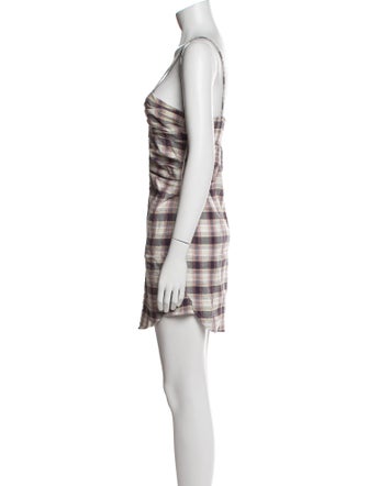 Étoile Isabel Marant Plaid Print Mini Dress