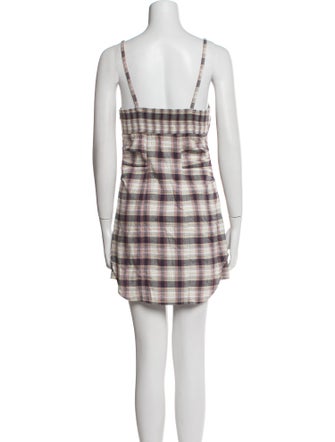 Étoile Isabel Marant Plaid Print Mini Dress