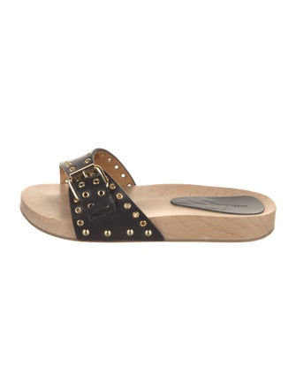 Isabel Marant Leather Studded Accents Slides