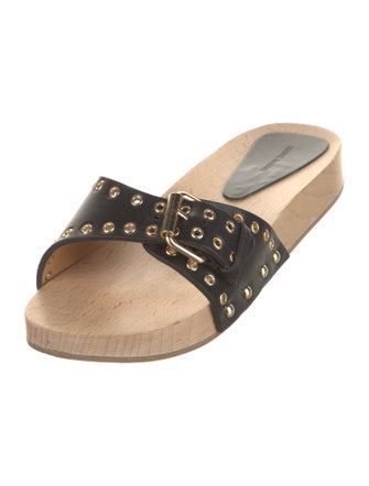 Isabel Marant Leather Studded Accents Slides