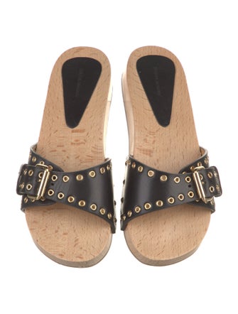 Isabel Marant Leather Studded Accents Slides