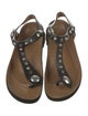 Isabel Marant Leather Studded Accents T-Strap Sandals