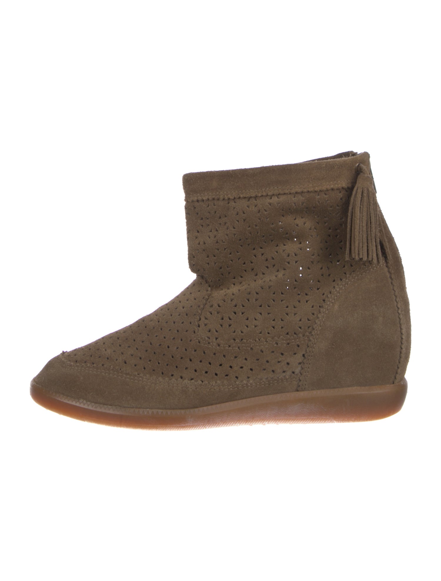 Isabel Marant Suede Tassel Accents Chelsea Boots