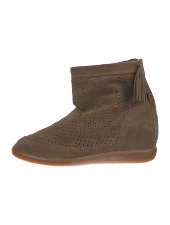 Isabel Marant Suede Tassel Accents Chelsea Boots